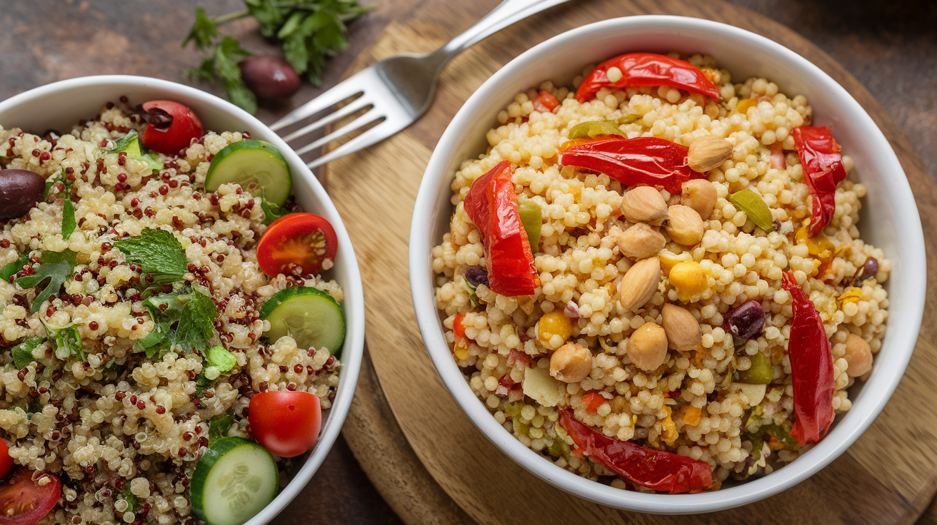 What is the difference between quinoa and couscous salad?