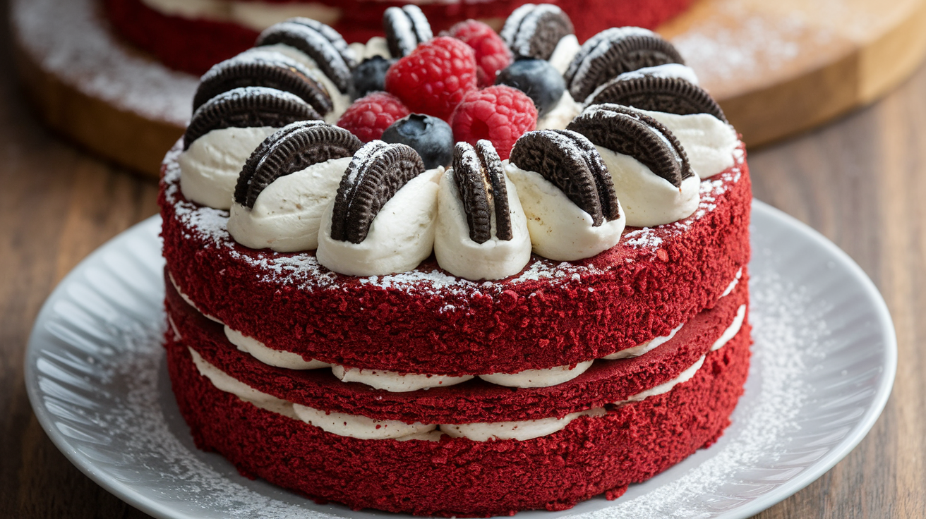 Red Velvet Oreo Cake